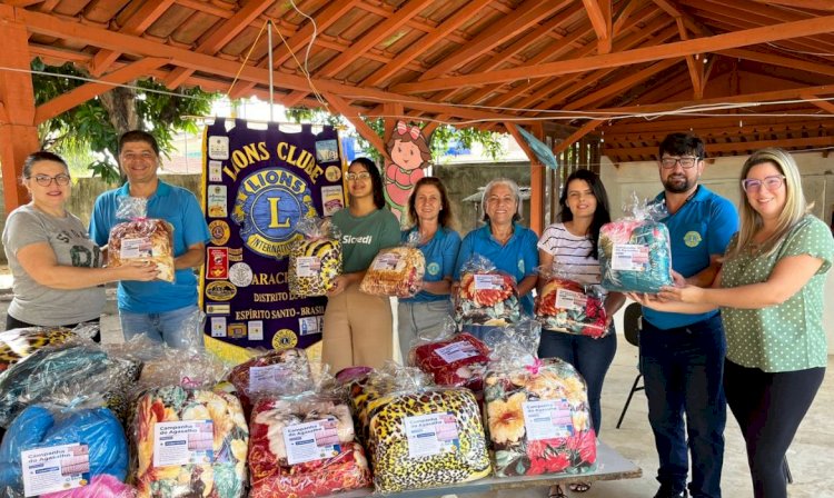 Cobertores entregues serão destinados aos centros de acolhimento de Aracruz