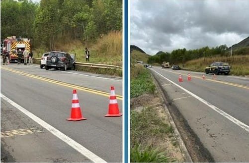 Mulher morre e vítimas ficam feridas em acidente na BR-259 em João Neiva