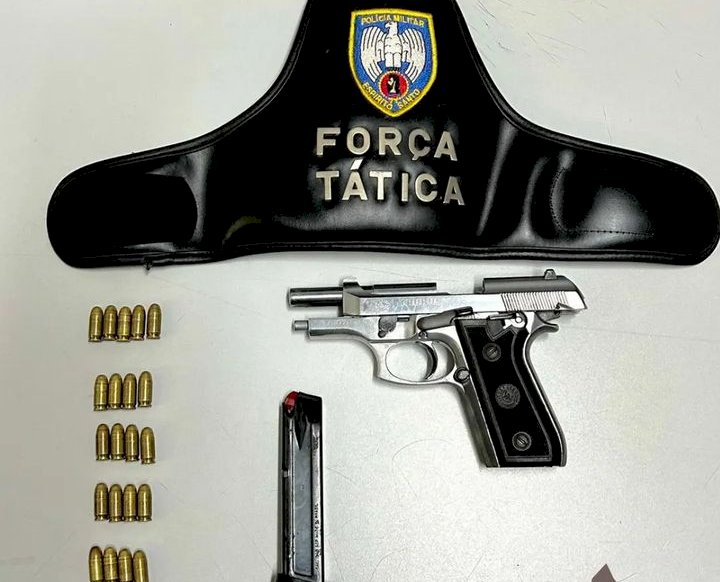 Adolescente é preso com arma de fogo e munições no Polivalente em Aracruz