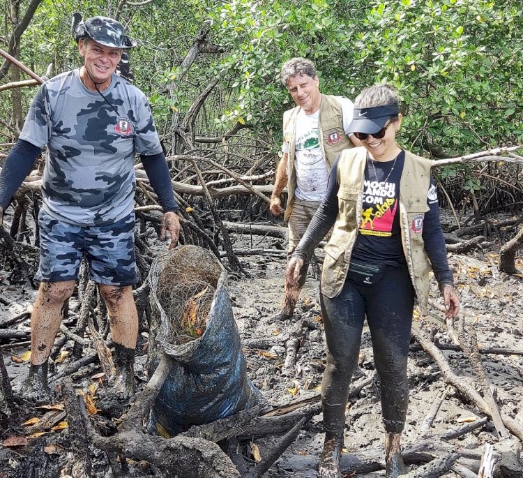 Rede pesca de 400 metros é apreendida em Aracruz