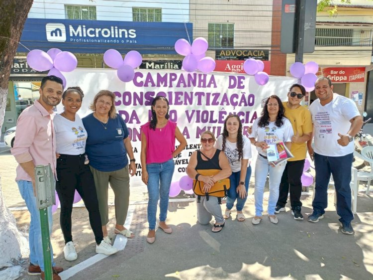 CREAS de João Neiva realiza Campanha de Conscientização da NÃO violência contra a mulher