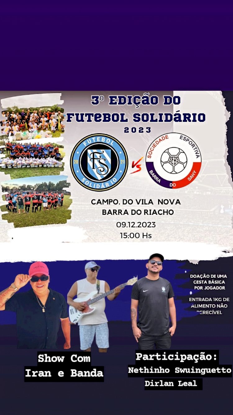 3° Edição do Futebol Solidário agita a Barra do Riacho