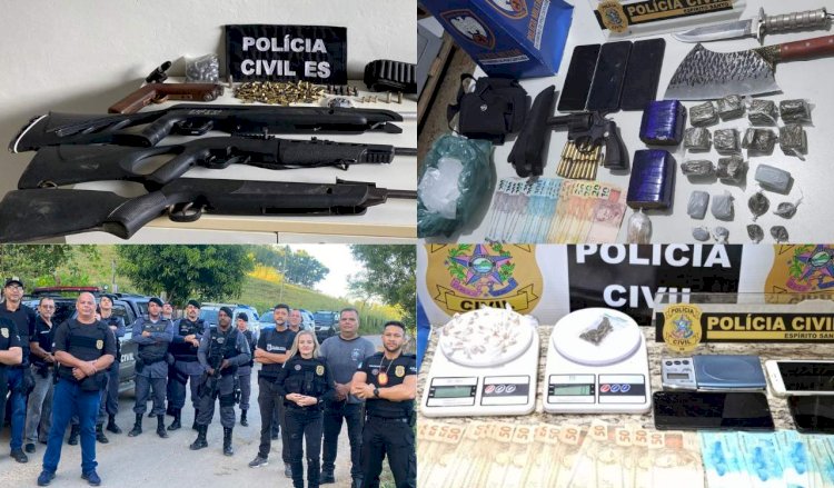 Operação prende 30 criminosos no ES e apreende armas e drogas