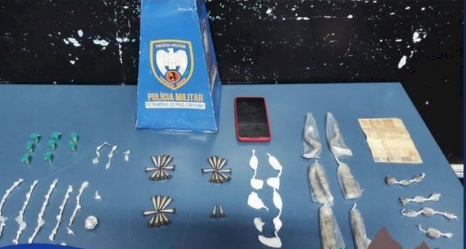 Traficante é preso em Aracruz com crack, cocaína, maconha e haxixe