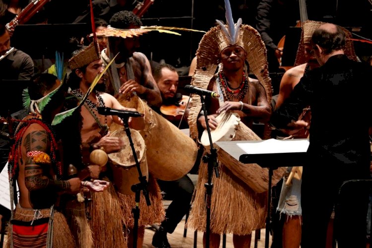 Sinfônica do ES divide palco com Banda de Congo Tupiniquim de Aracruz na estreia da Série ‘Povos Originários’