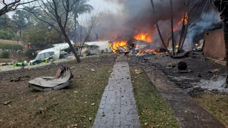 Avião com 62 pessoas a bordo cai no interior de São Paulo