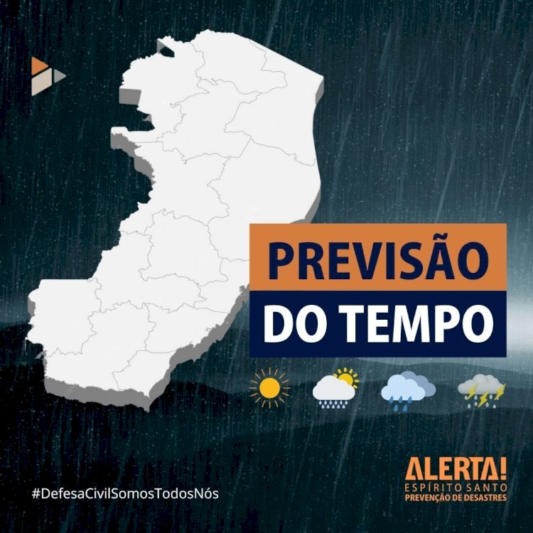 Semana começa com tempo instável e previsão de chuva em todo o ES