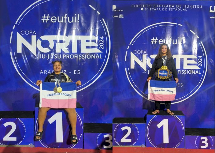 Ana Júlia e Sthefany Carvalho sobem ao pódio na Copa Norte de Jiu-Jitsu Profissional em Aracruz