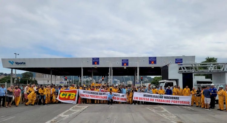 Portuários do ES paralisam atividades contra mudanças na legislação nacional