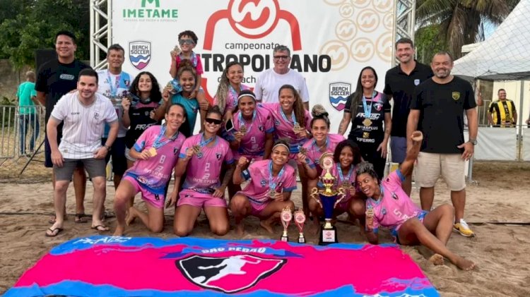 São Pedro bate o Estadual e na Barra do Sahy, e fatura o penta do Metropolitano de beach soccer feminino