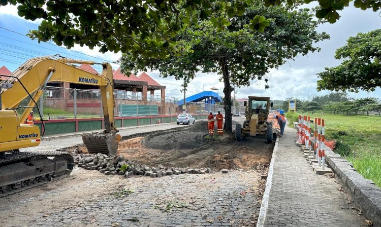 Obra de reconstrução do pavimento de Praia Formosa está acelerada